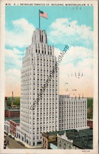 R.J. Reynolds Tobacco Co. Building Winston Salem NC Postcard PC243