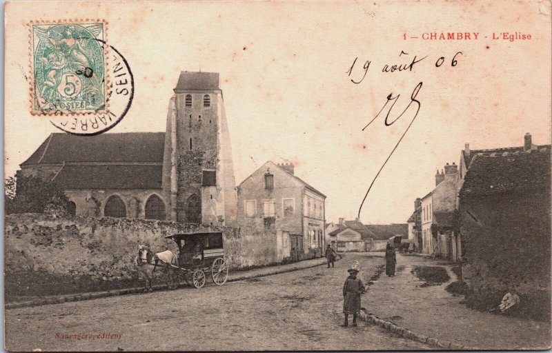 France Chambry L'Eglise Vintage Postcard C066