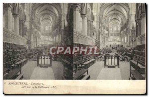 Old Postcard Canterbury England Interior of the Cathedral