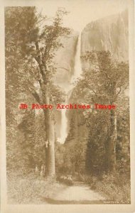 Yosemite National Park, California, RPPC, Yosemite Falls from the Trail