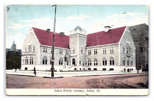 Postcard Joliet Public Library Joliet ILL Illinois