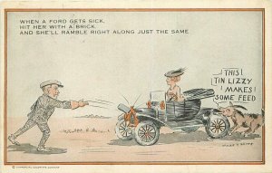 1916 Cobb Shinn Ford Model T Goat Feed Comic Humor Postcard 22-3572 