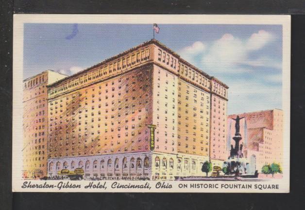 Sheraton Gibson Hotel,Cincinnati,OH Postcard 