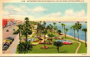 Florida Daytona Beach Waterfront Park On The Beautiful Halifax River 1941 Cur...