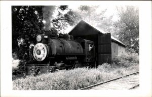 Train From Newark to Millington Shortest Railroad in World Real Photo Postcard