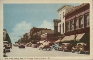 St Thomas Ontario ONT Talbot Street Scene Classic Cars Vintage Postcard