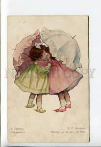 3176181 Kiss of Girls by Bessie Pease GUTMANN old Russia 1916