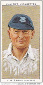 Player Vintage Cigarette Card Cricketers 1934 No 21 J H Parks
