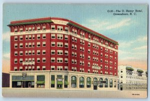 Greensboro North Carolina Postcard  The O. Henry Hotel Building c1940's Vintage