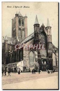 Belgie Belgium Old Postcard Ghent L & # 39eglise St Nicolas