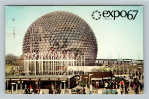 Montreal QC, Expo 67, US Pavilion, Chrome Quebec Canada c1967 Postcard