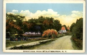Staatsburgh NY Road Greeting c1910 Postcard