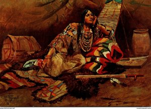 Montana Helena Keoma No 3 Indian Maiden By Charles Russell Displa...