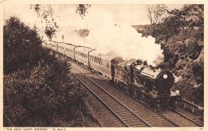 Kent Coast Express Antique Postcard England Passenger Train