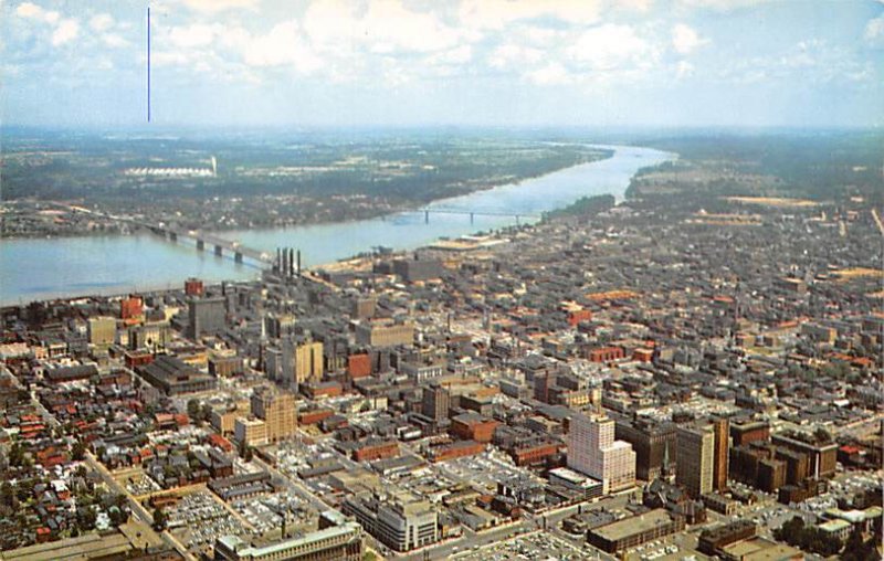 Aerial View of Louisville, KY Ohio River Louisville KY