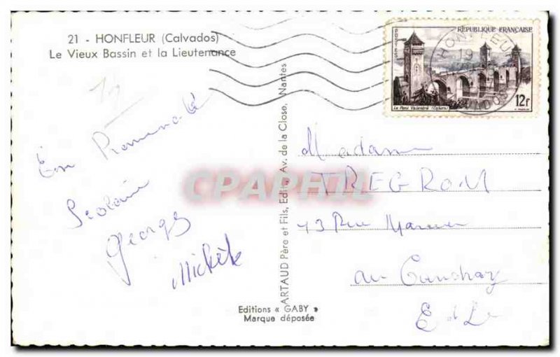 Honfleur - The Old Basin and Lieutenancy - Modern Postcard