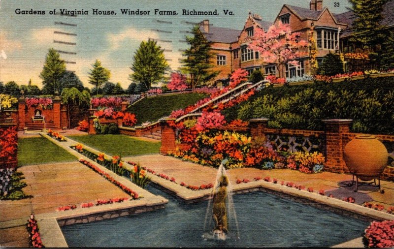 Virginia Richmond Windsor Farms Gardens Of Virginia House 1941