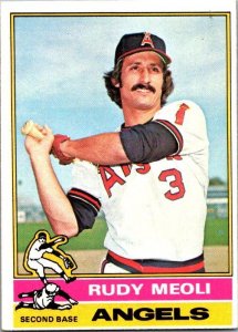 1976 Topps Baseball Card Rudy Meoli California Angels sk13405