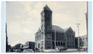 c1905 Wells Co. Court House Bluffton Indiana IN Rotograph Antique Postcard