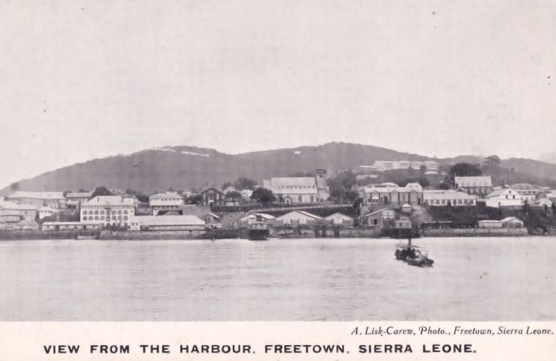 Sierra Leone The Harbour Africa Aerial Old Postcard