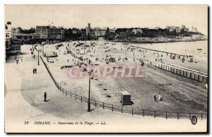 Old Postcard Panorama Dinard the Beach