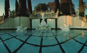 Vintage Postcard Hearst San Simeon Neptune Pool Statuary San Simeon California