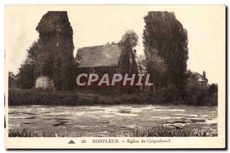 Postcard Old Honfleur Church Criqueboeuf