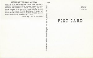 Washington DC Metro Train at Rhode Island Ave Station 1976