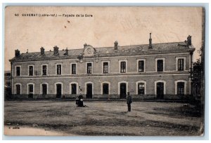 1919 Savenay (Lolre-Inf.) Facade De La Gare France Soldiers Mail Postcard