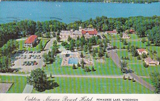 Oakton Manor Resort Hotel With Pool Pewaukee Lake Wisconsin 1963