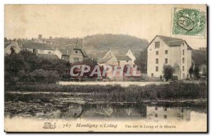 Montigny sur Loing Old Postcard View of the Loing and the Mill