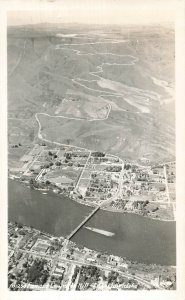 Lewiston Idaho ID~Lewiston Hill~Aerial View RPPC Real Photo Postcard