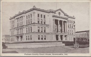 Postcard Putnam County Court House Greencastle IN 1928