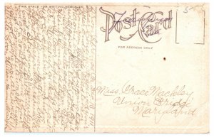 1911 I Hope Your Christmas Stocking will be Full Baby Gold Border Postcard