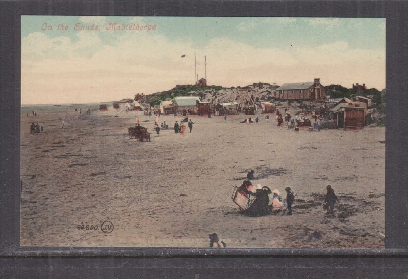 MABLETHORPE, LINCOLNSHIRE, ON THE SANDS, c1910 ppc., unused.
