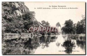 Postcard Old Clecy L & # 39Orne and rock Rochetailles