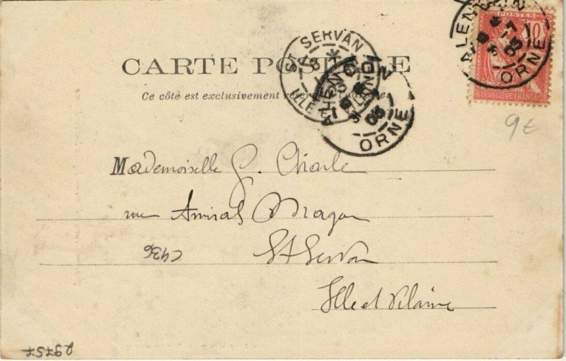 CPA ALENCON-Grande Rue-Eglise Notre Dame (29757)