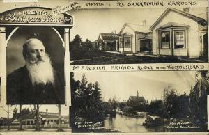 new zealand, ROTORUA, Brent's Bathgate House, Sanatorium Gardens (1910s) RPPC