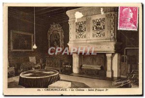 Old Postcard Salon Chenonceau Chateau Francois 1er