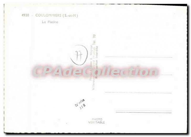 Modern Postcard Coulommiers (S & M) Pool