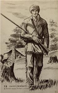 DAVEY CROCKETT Western Frontiersman Rifle c1950s Vintage Arcade Card 