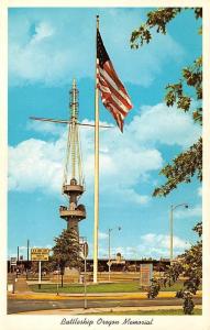 OR, Portland   BATTLESHIP OREGON MEMORIAL PARK   Bull Dog Ship Mast  Postcard