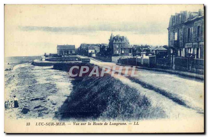 Old Postcard Luc Sur Mer View Road langrune