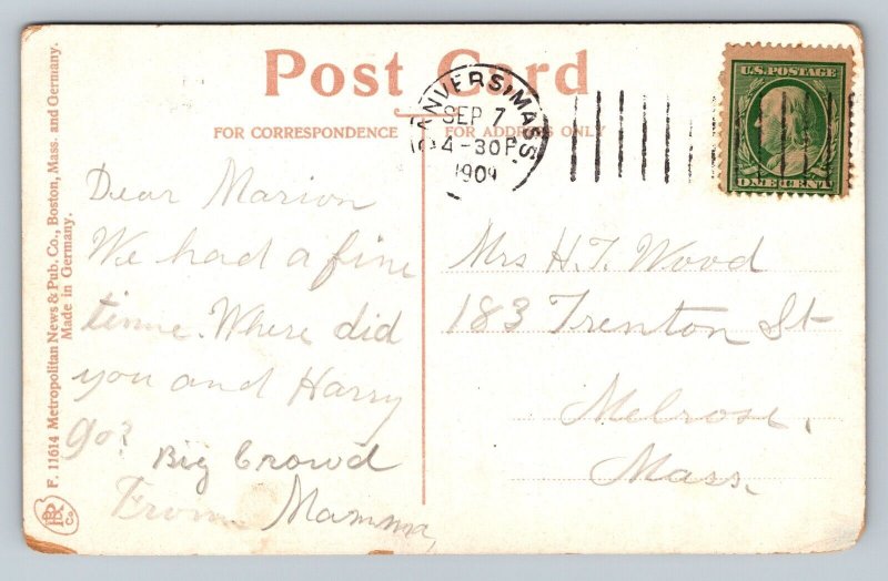 c1904 Drive Way at Pine Bank Park Malden Massachusetts ANTIQUE Postcard 1694