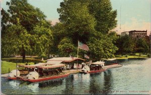 Boston MA View of Pond Public Garden Mason Bros Postcard H19