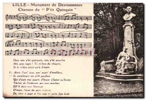 Postcard Old Lille desrousseaux Monument Chanson du P'tit Quinquin