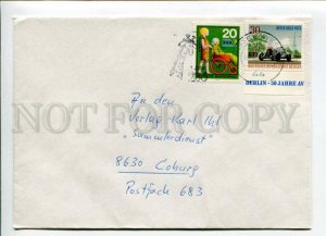 421904 GERMANY BERLIN Coburg real posted COVER w/ sport car stamp