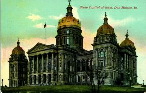 Vintage Postcard 1910's State Capitol Building in Des Moines Iowa IA Unused