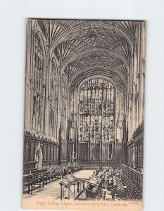 Postcard Kings College Chapel Interior looking East Cambridge England