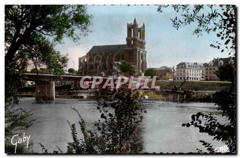 Old Postcard Mantes Seine and Oise The Seine and the Cathedral